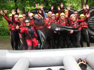Wildwasser Rafting als Teamevent